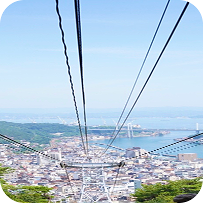 ロープウェイと景色